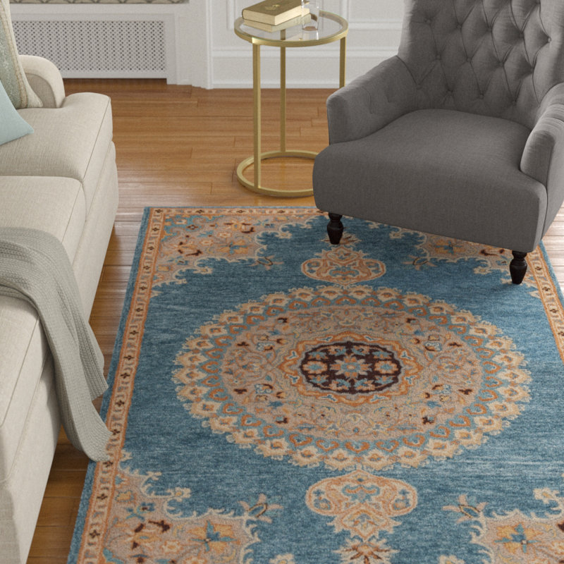 Tapis oriental en laine / coton touffeté à la main Clavene, Rectangle 5 pi x 8 pi