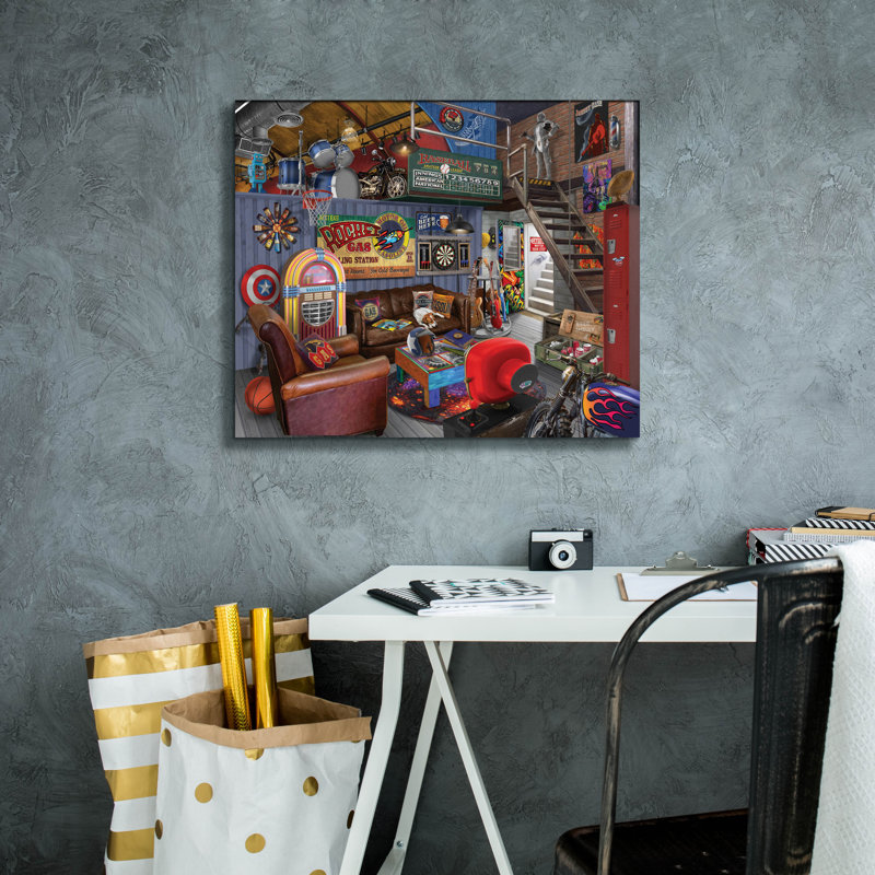 «The Hangout» par Bigelow, illustrations sur toile, H 20 po x l 24 po x P 0,75 po
