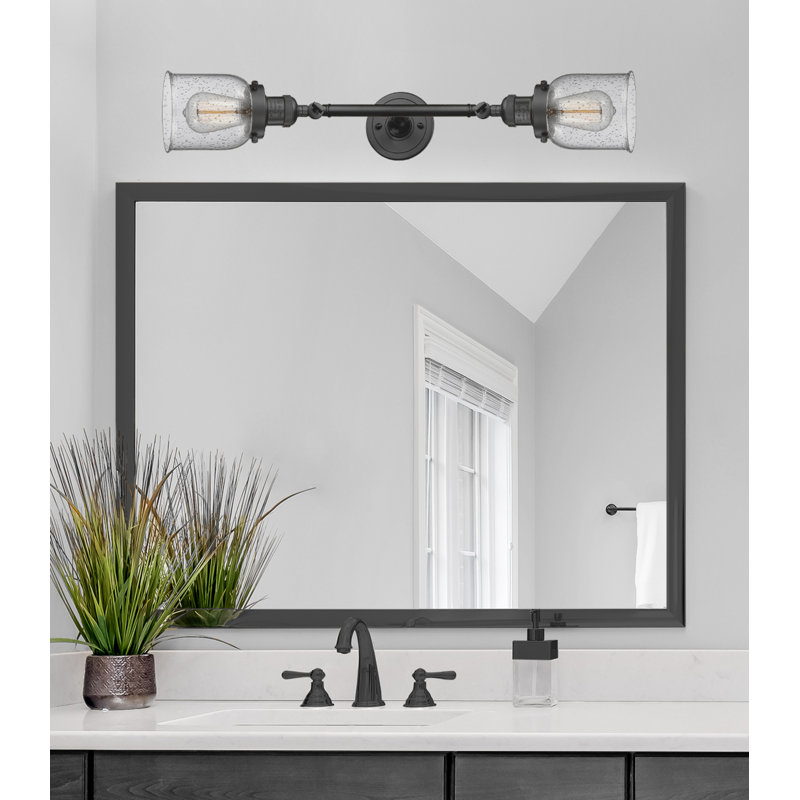 Éclairage de salle de bain à intensité variable 2 lumières Aloysia, Bronze huilé