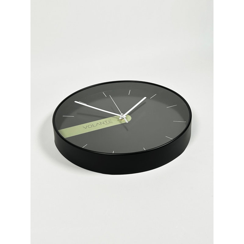 Amesha Wall Clock, Black