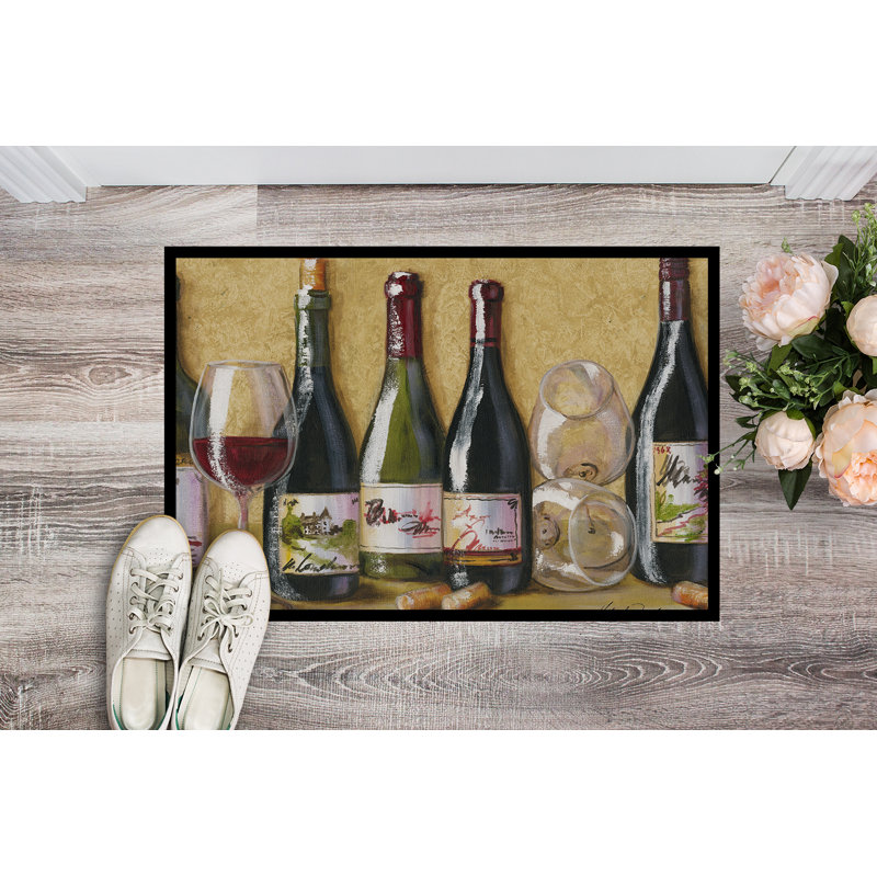 Tapis d'extérieur antidérapant Toeterville Du Vin, Rectangle 1 pi 6 po x 2 pi 3 po