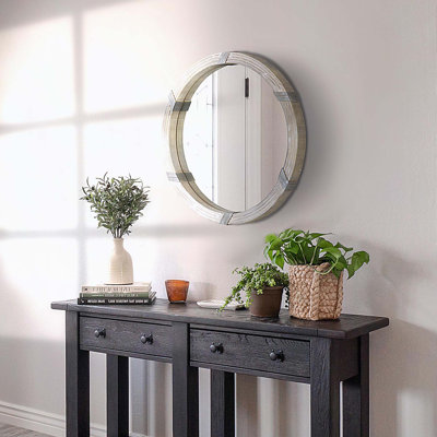 Miroir mural en bois 30,75 po