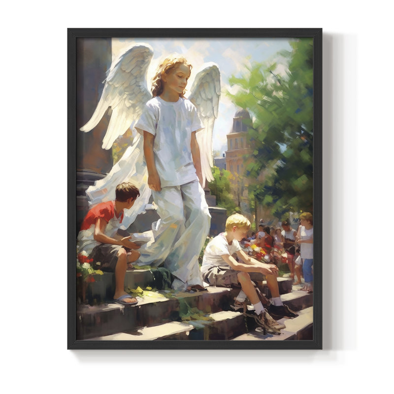 Religious Series CDLX, reproduction encadrée - bois massif, Noir, noir, noir, noir, H 15 po x l 12 po