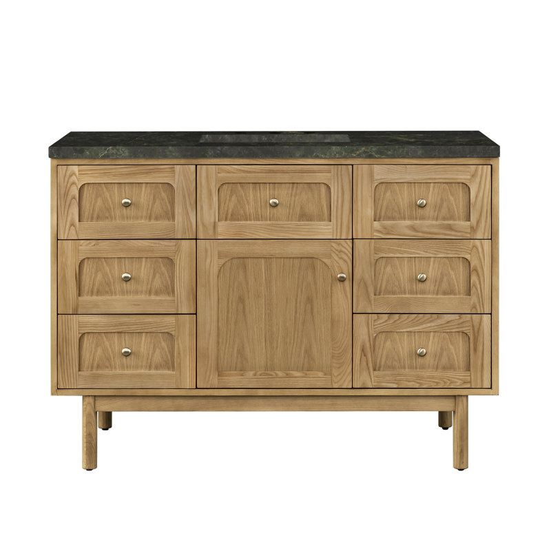 Laurent 48'' W Single Vanity, Light Natural Oak, Phantome Eclos, 8" Widespread