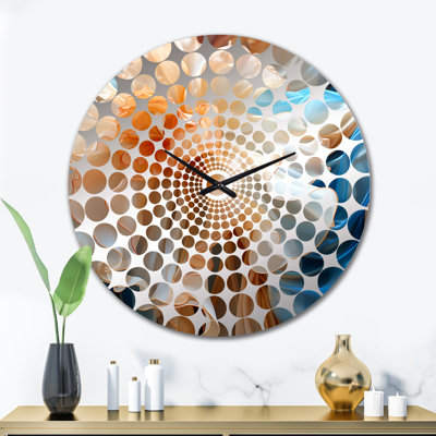 Horloge murale abstraite blanche sur fond bleu