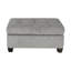 Repose-pieds moderne et contemporain en microfibre Farrwood de 37,5 po avec détails touffetés raffinés, structure en bois massif durable et contreplaqué-20451375