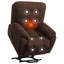 Fauteuil inclinable électrique Power Lift avec massage vibratoire et fonction de chauffage avec port de charge USB et 2 porte-gobelets cachés A + B + C-97840625