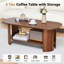 Table basse ovale simple avec rangement 43,31 po-40953194