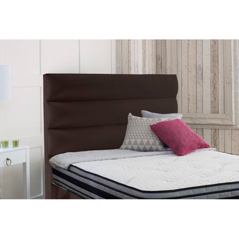 Ashlene Upholstered Velvet Headboard, Small Double (4'), Brown