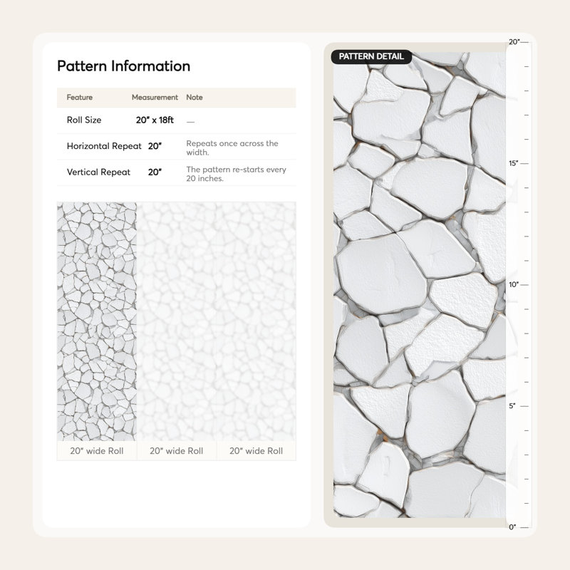 Papier peint pierre moderne blanc