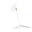 Lampe de table de style scandinave, corps en métal blanc, hauteur 21,7 pouces, abat-jour de 3,1 pouces de diamètre | Douille E27, 40 W maximum, câble de 6,6 pi | Design élégant et minimaliste, parfait pour le salon et la chambre à coucher-1985769220