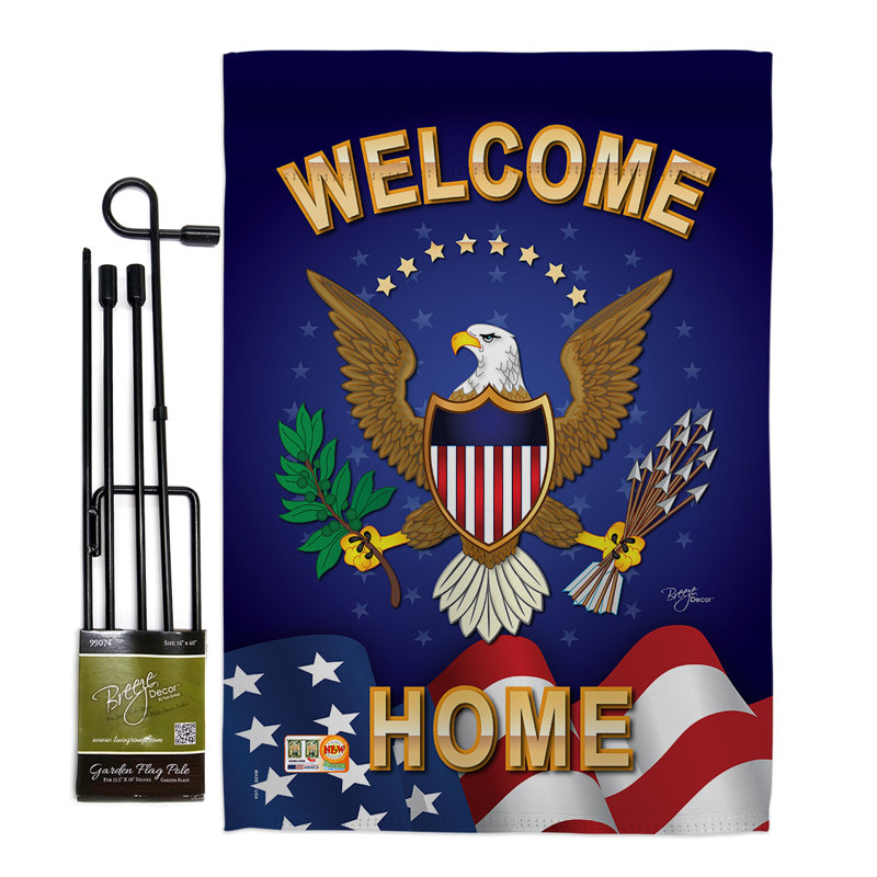 Double Sided 18.5'' H x 13'' W Polyester Flag Set
