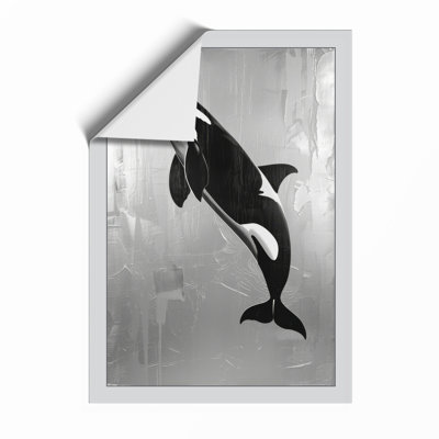 Leaping Orca Coastal - Framed Print