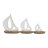 Phil 3-Piece Wood Sailboat Sculpture Set-2000595136