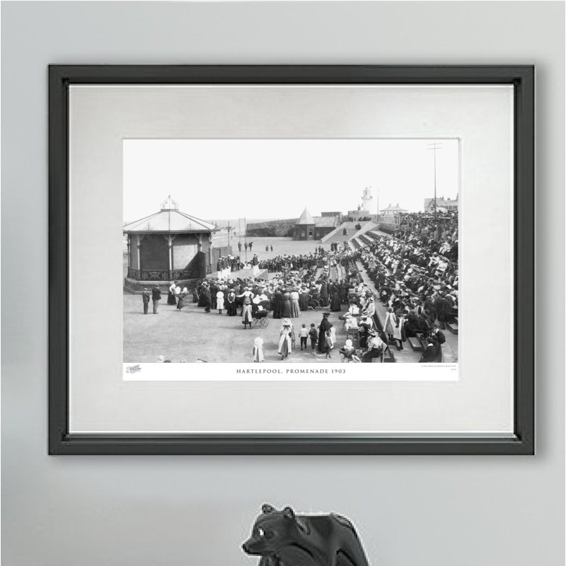 Hartlepool, Promenade 1903 - Single Picture Frame Print, 60cm H x 80cm W x 2.3cm D