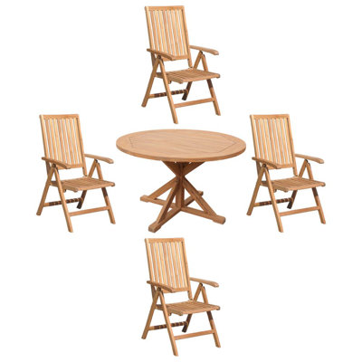 Ensemble repas 5 pièces en teck courtyard heritage Shakopee