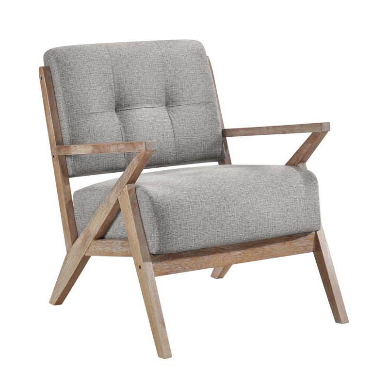 Chaise d'appoint moderne avec dossier capitonné 1pc, Gris