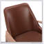 Chaise d'appoint en cuir PU U-Can, fauteuil de style Mid-Century moderne avec structure en bois massif, chaise de lecture avec dossier haut