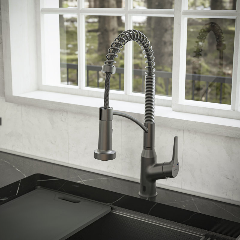 Karran Scottsdale Pull Down Touchless Kitchen Faucet, Satin Black