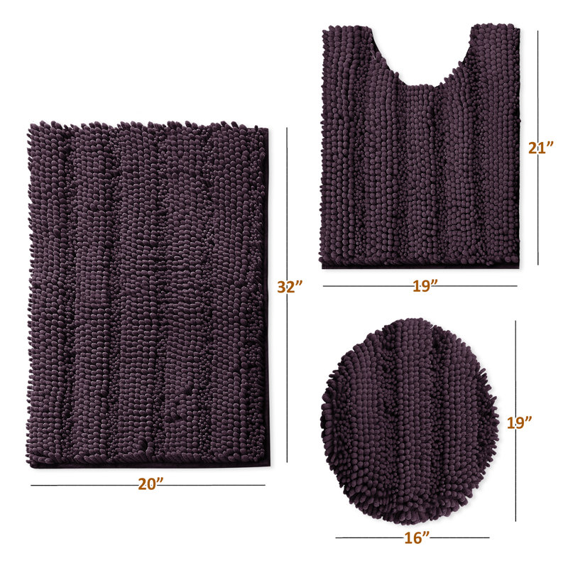 Ensemble de tapis de bain Peletier, Mauve