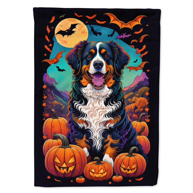 Drapeau de jardin d'Halloween en polyester Jamaurion, 15,5 po x 11,25 po