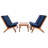 Eubank Eucalyptus 4 - Person Patio Conversation Set with Cushions-89098761-89098708