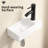 American Traditional Left Hand Wall Hung Rectangle Ceramic Cloakroom Sink, Milk White, 14*7*3Inch, Single Tap Hole, Good For Bathroom Wash Basin, Small White Hand, Hole Utility Room