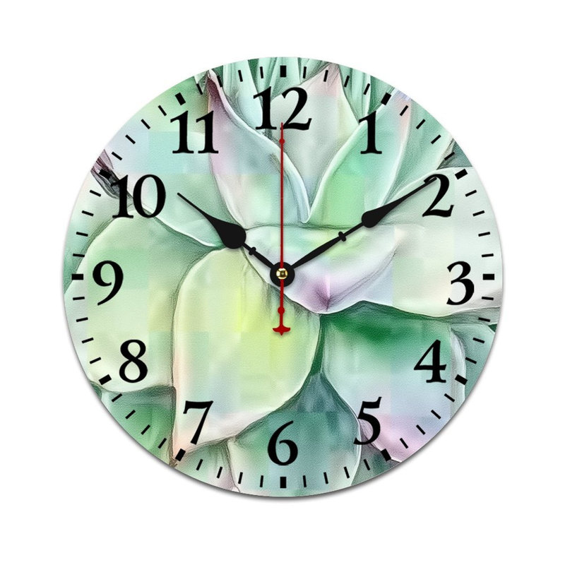 Horloge murale décorative aquarelle 12 "x 12"