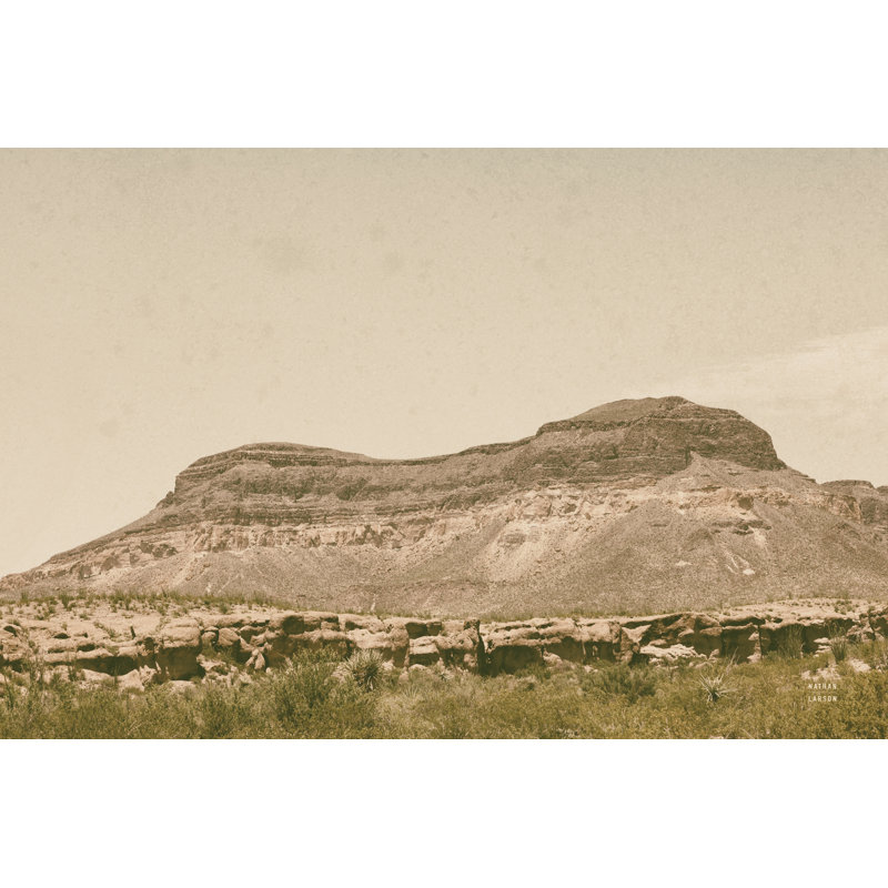 «Mountainous III» par Nathan Larson, H 32 po x l 48 po, Oui, Reproduction avec cadre noyer