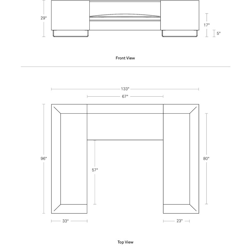 Canapé modulaire en U Bonnie and Clyde, Vos Evergreen
