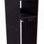 Armoire noire à 3 tablettes avec miroir et rangement ouvert