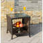 Rafiat 4 Legs Coffee Table with Storage,Outdoor End Table,Wicker Table