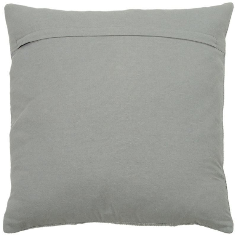 Brocka Textured Cotton Throw Pillow, Gray