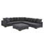 Canapé-lit modulaire à large assise en velours côtelé-1636809665