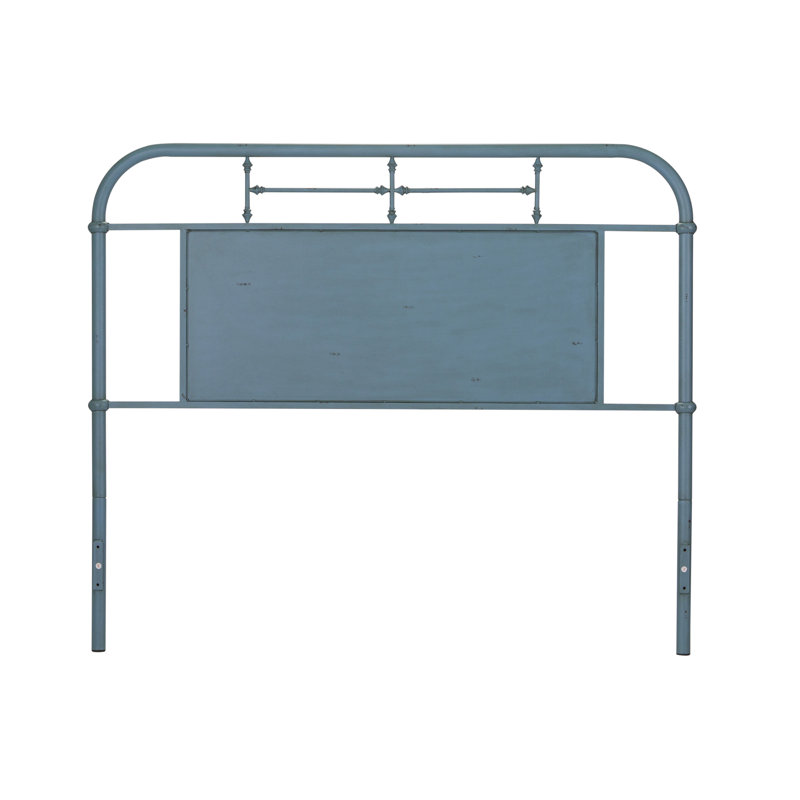 Edmund Open-Frame Metal Headboard, Teal, Twin