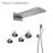 22" Wall-Mount LED Bluetooth Music Thermostatic Rainfall Complete Shower System with Rough in-Valve-106227112