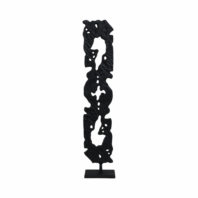 Sagebrook Home 28" Hobart Small Gold Statuary, Black, 33" H x 7" W x 4" D