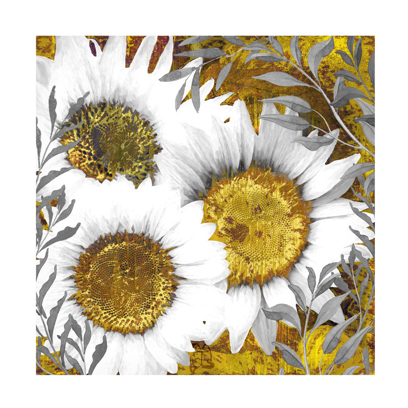Art sur toile tournesol à la bolognaise, Tina Lavoie, H 24 po x l 24 po
