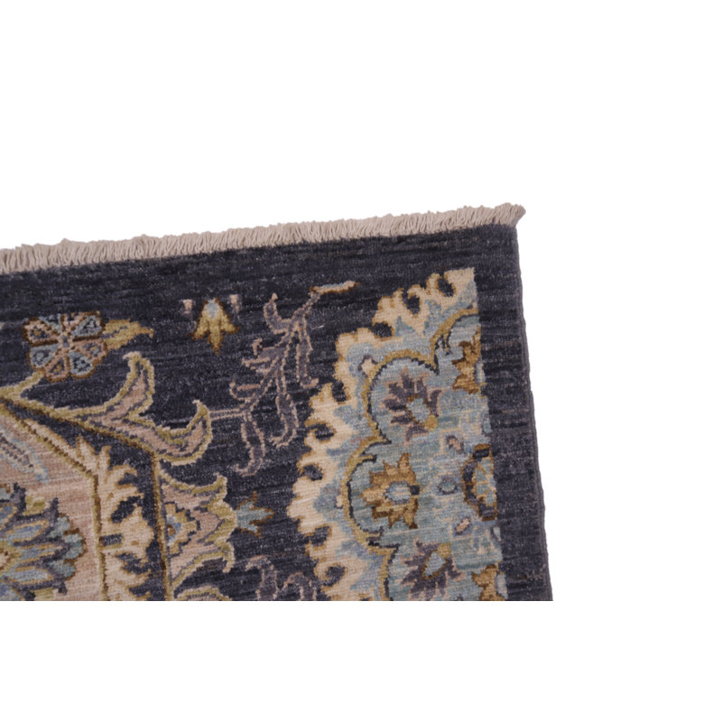 Ziegler Hand-Knotted High-Quality Dark Gray Area Rug