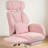 Chenille Cross-Legged Office Chair with Flip Armrests, Big and Tall Executive Desk Chair with Lumbar Pillow & Side Pockets-1914500259