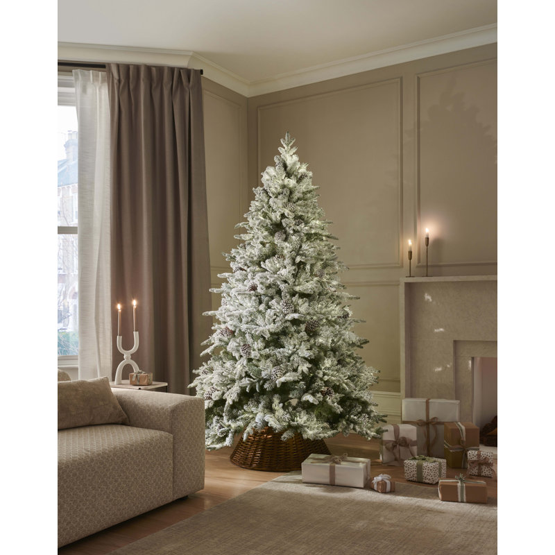 FROSTED WINTERFOLD FIR - Artificial Christmas Tree, 7.5 ft, Pre-Lit