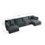Living Room Sofa, Comfort U Shaped Couch With Reversible Chaise, Modular Large U-Shape Sectional Sofa-104019067