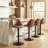 New upgraded backrest Swivel Upholstered Adjustable Height Counter & Bar Stool With Footrest-620830783