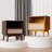 Calista Nightstand with Open Shelf & Fabric-Front Drawer-1076622313