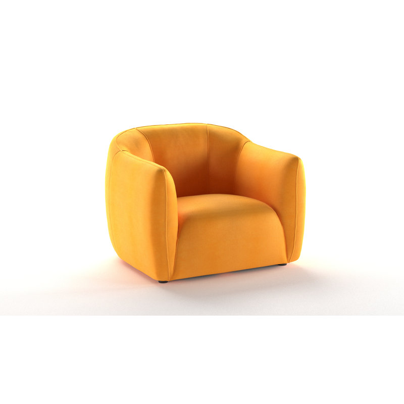 Midhurst Velvet Accent Chair, Yellow