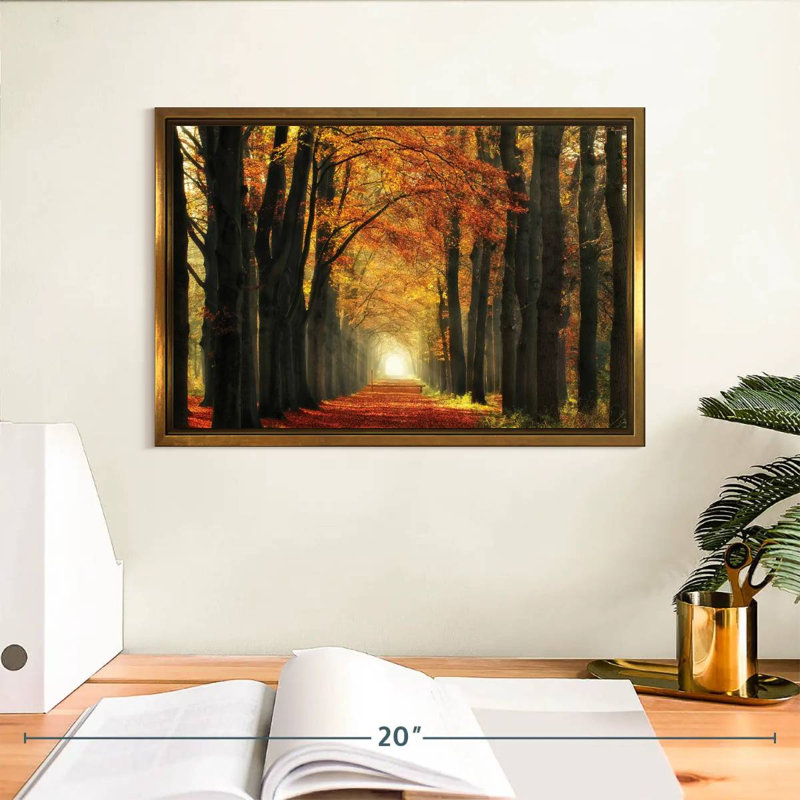 In Love With Fall Again, Cadre flottant doré, 13 po x 9 po