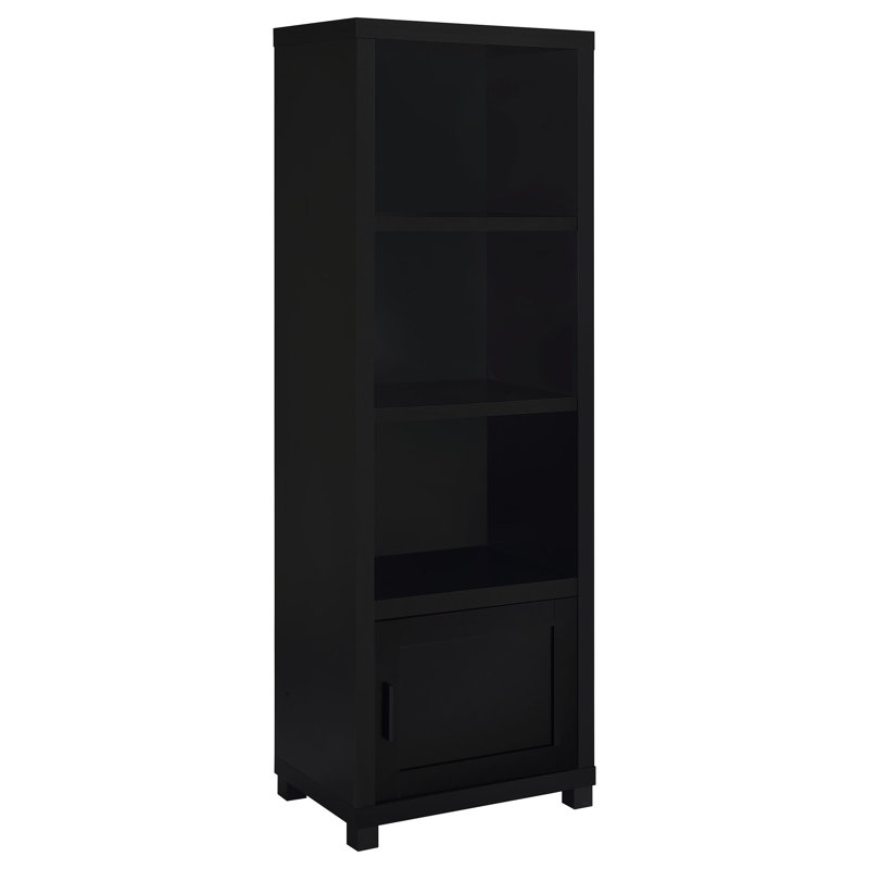 Michelson 70.75'' H Media Shelves, Black
