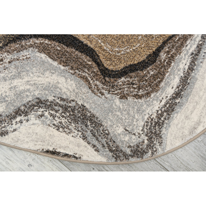 Thurner RD 63436-9283 CREAM/MOCHA, Novelty 5'3" x 7'7"