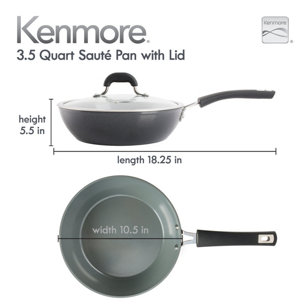 5.5 Quarts Non-Stick Aluminum Saute Pan with Lid