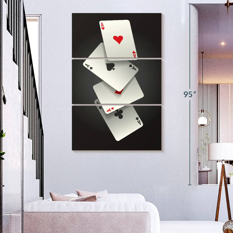 Senne Four Aces Cards, 74'' H X 48'' W